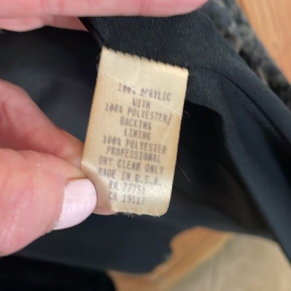 Vintage Betsey Johnson faux fur shearling leopard print midi coat - Picture 8 of 9